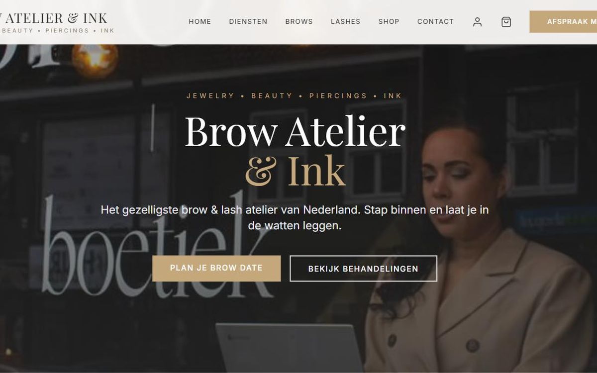 Screenshot van Brow Atelier & Ink